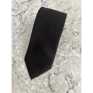 Arturo Phillipe Men's 100% Imported Silk Neck Tie Black w Brown Polka Dots JL